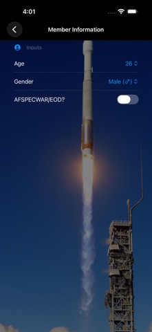 AF Fitness Assessment screenshot