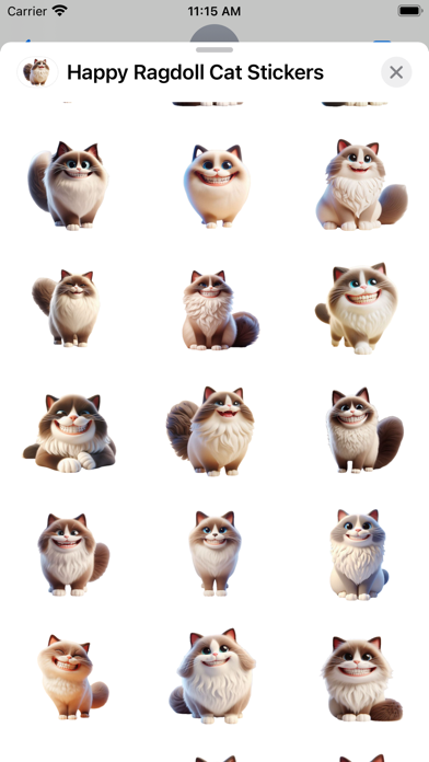 Screenshot #2 pour Happy Ragdoll Cat Stickers