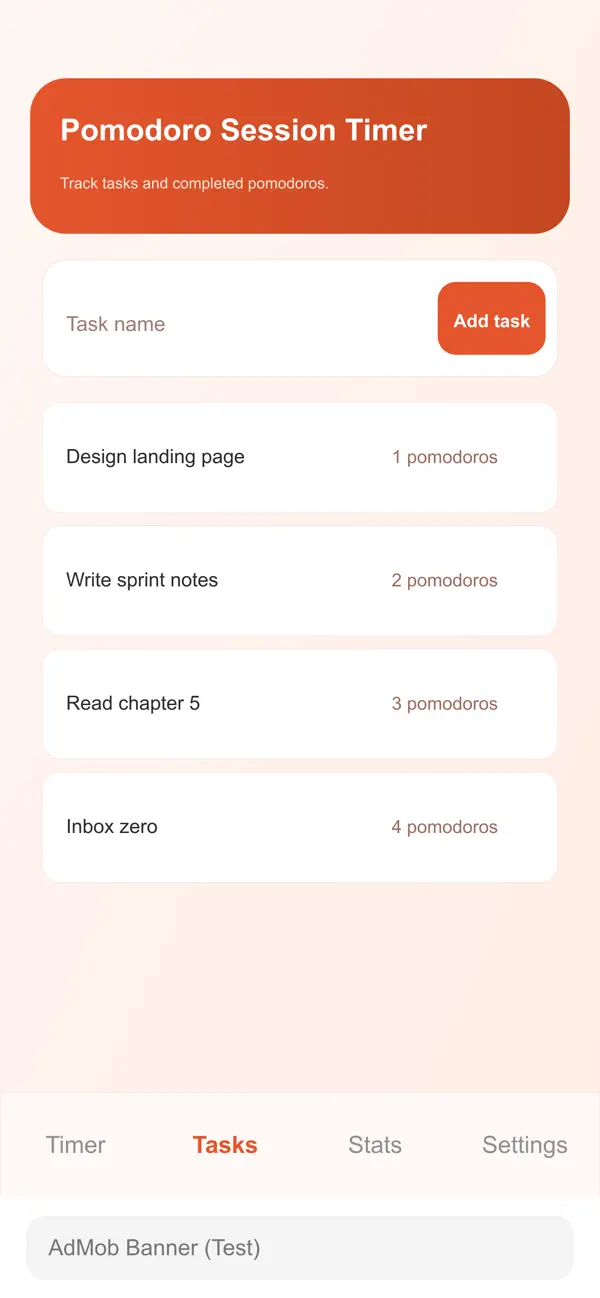 #4. Pomodoro Session Timer (iOS) Podle: Claudio Fusillo