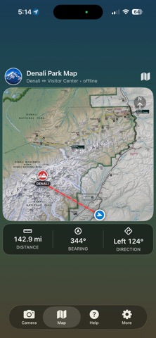 Where's Denali? iPhone screenshot