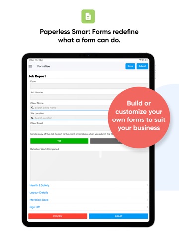 Formitize iPad screenshot