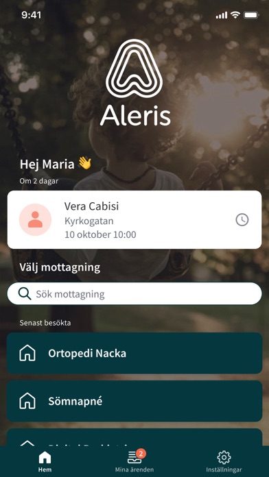 Aleris - vård i mobilen iPhone screenshot 1