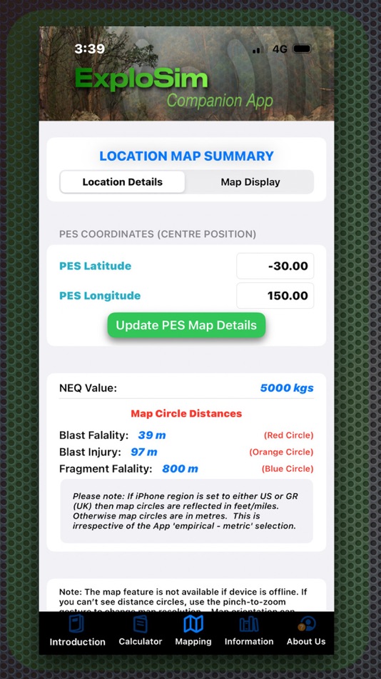 #4. EXPLOSIM Companion App (iOS) By: Gary Gibbs