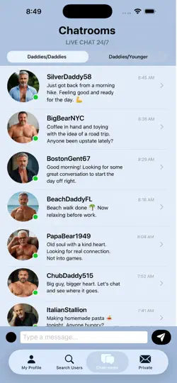 Captura de pantalla de Gay Older Men Chat en iPhone 5