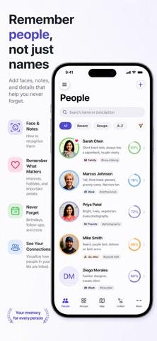 MeetMind: Remember People iPhone screenshot