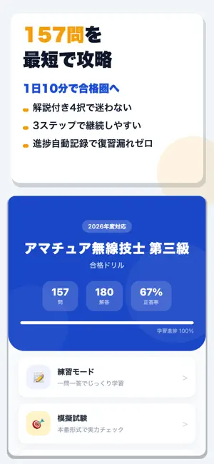 アマチュア無線技士 第三級 合格ドリル screenshot 1