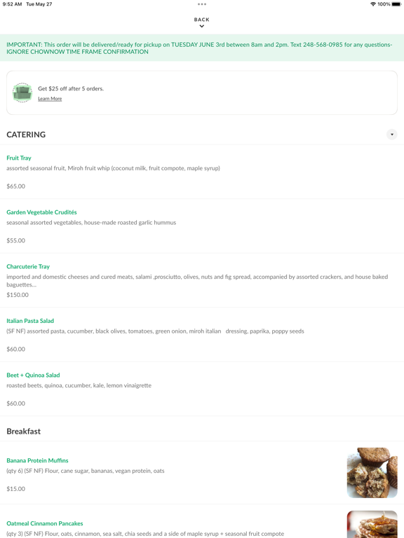 Miroh Meals iPad screenshot 3 - Food & Drink app