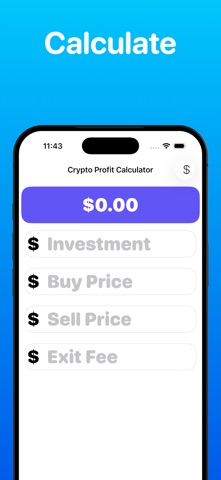 Crypto Profit Loss Calculator iPhone screenshot