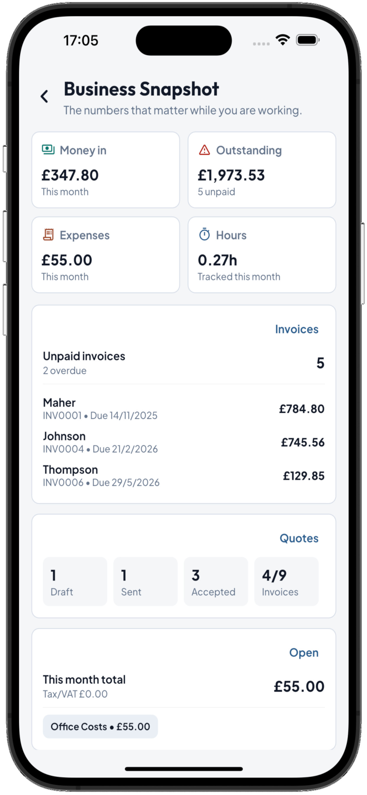 Virgol Invoicing for Tradesmen