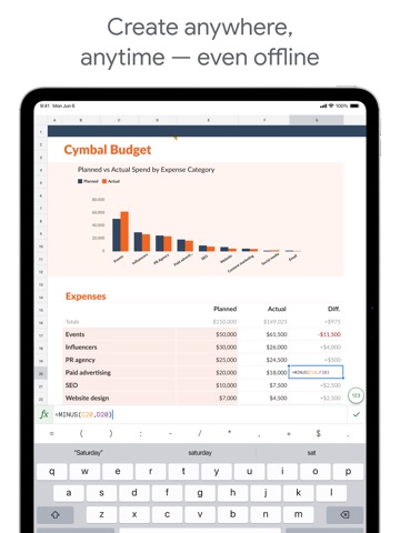 Google Sheets App Store preview screenshot 4