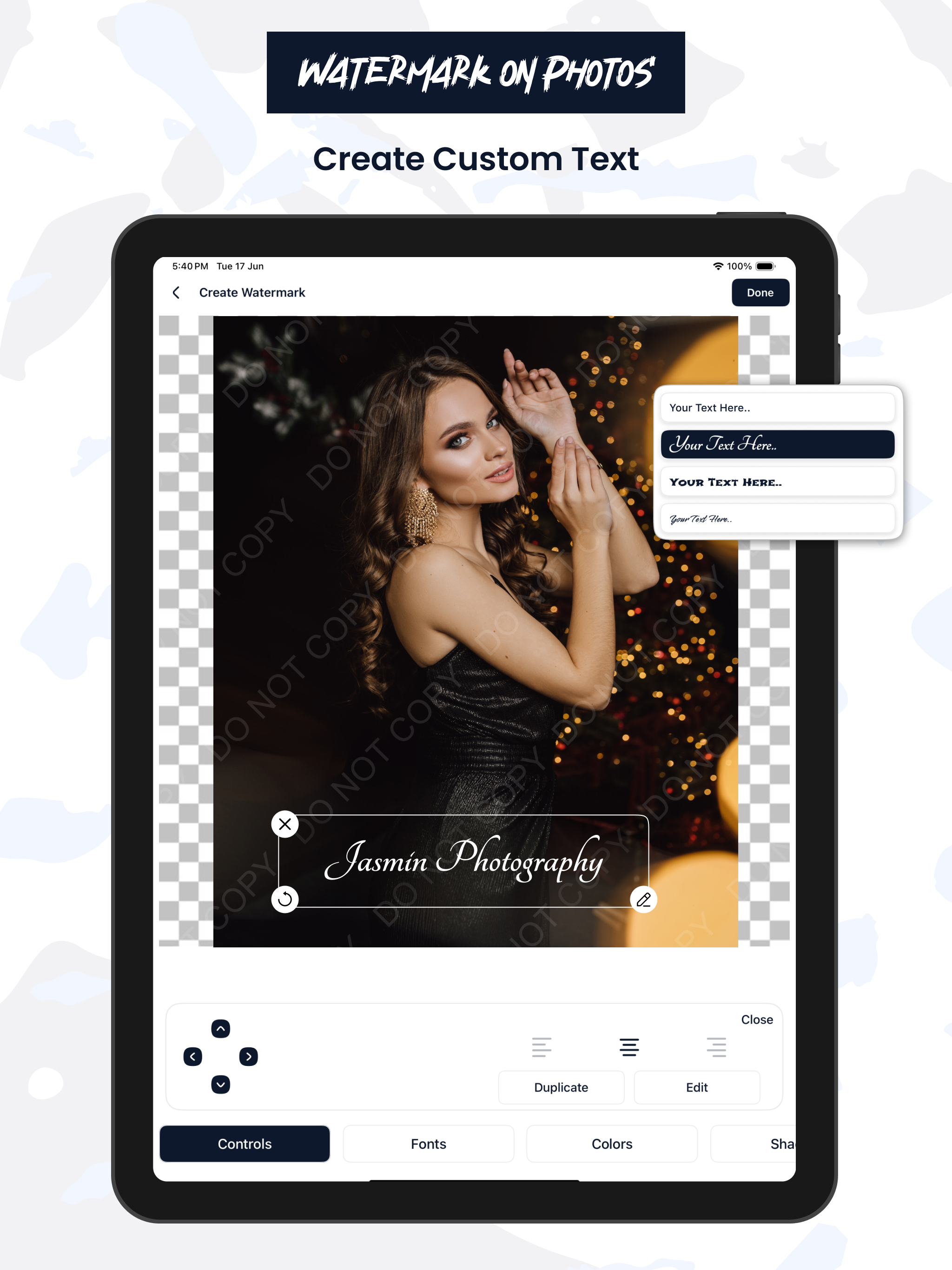 Add Watermark on Photos