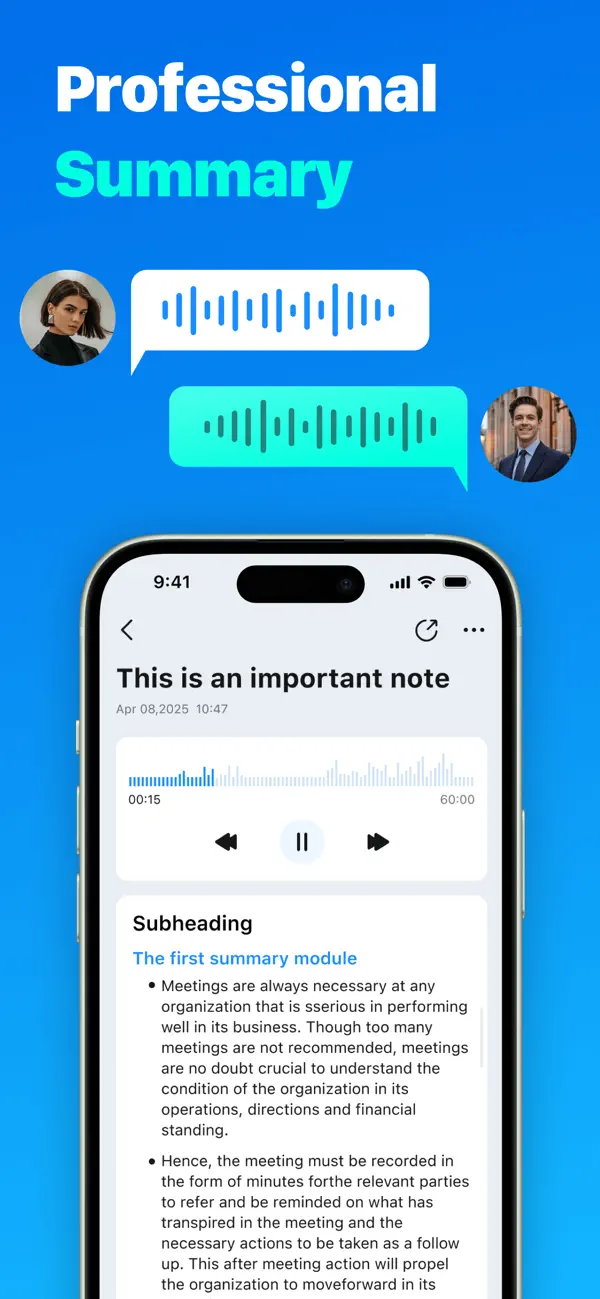#3. AI Meeting Notes: Auto Summary (iOS) By: TranVision AI
