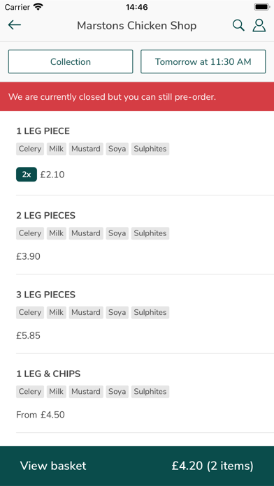 Marstons Chicken Shop Screenshot