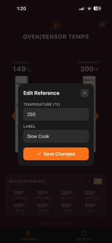 Oven Temp Converter screenshot