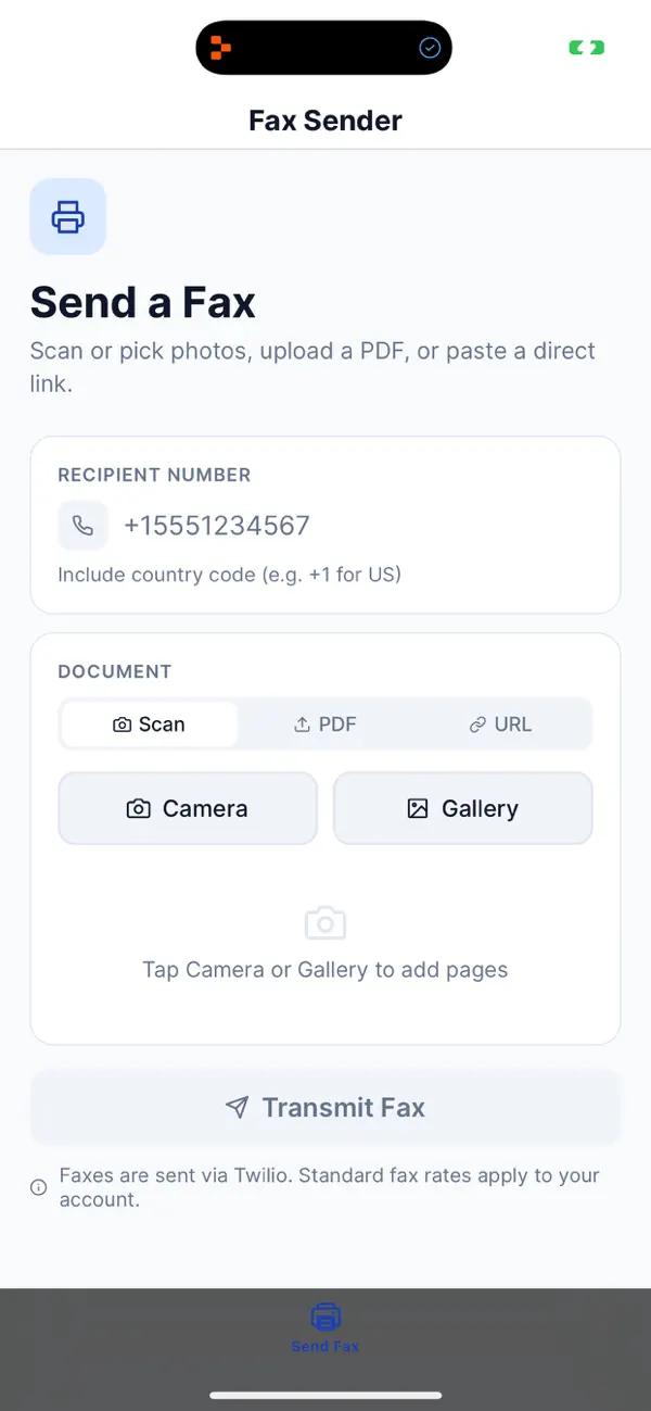 Screenshot #1 pour Fax Sender