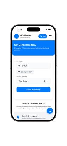 Emergency Plumber 24/7 iPhone screenshot