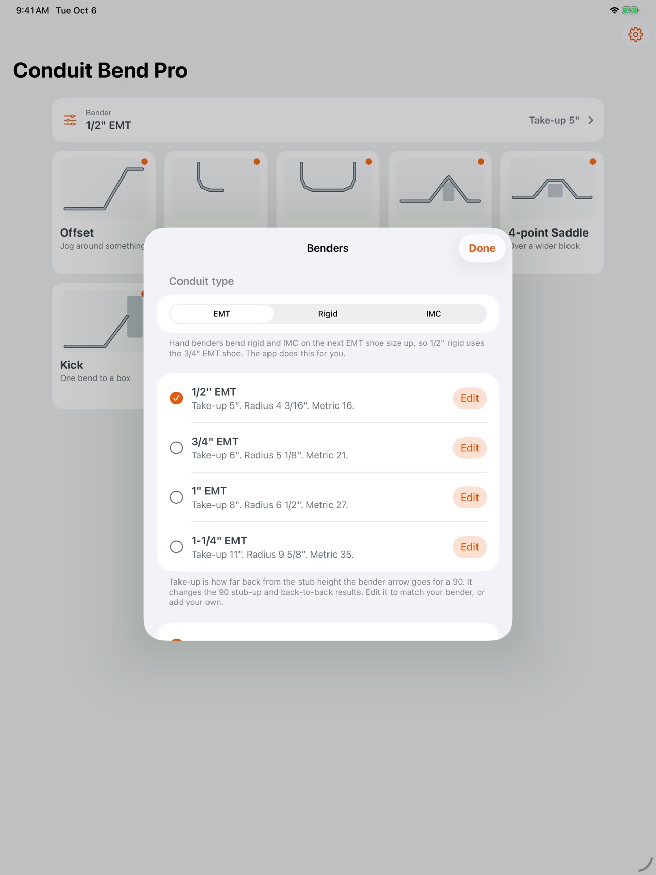 Screenshot 12 of Conduit Bend Pro
