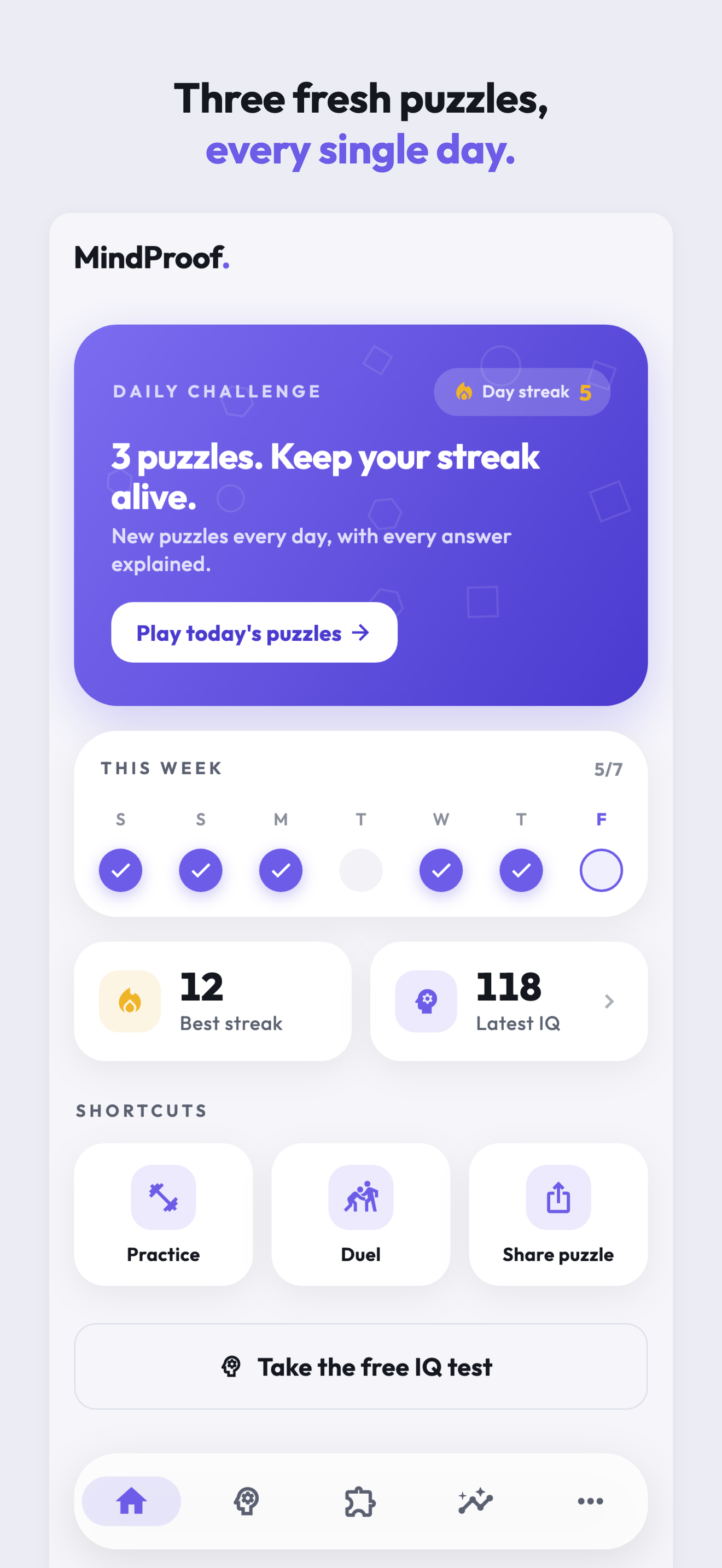 MindProof: IQ Test & Puzzles screenshot 2