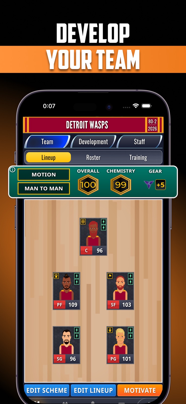 Ultimate Pro Basketball GM iphone screenshot 3