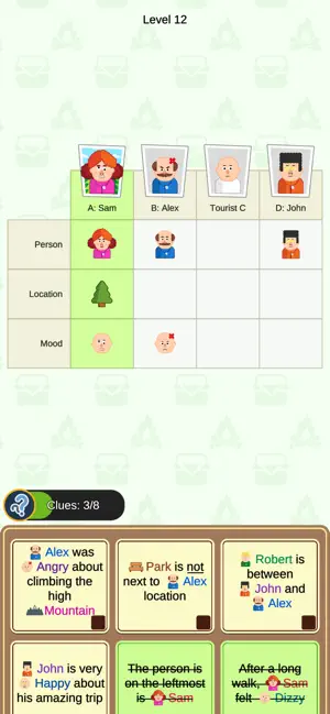 WhoFitsLogicPuzzle screenshot 2