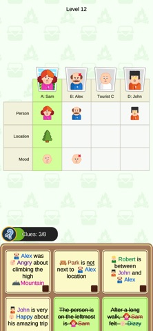 WhoFitsLogicPuzzle Screenshot 2 of 6