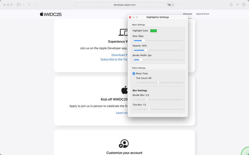 LumaCursor screenshot