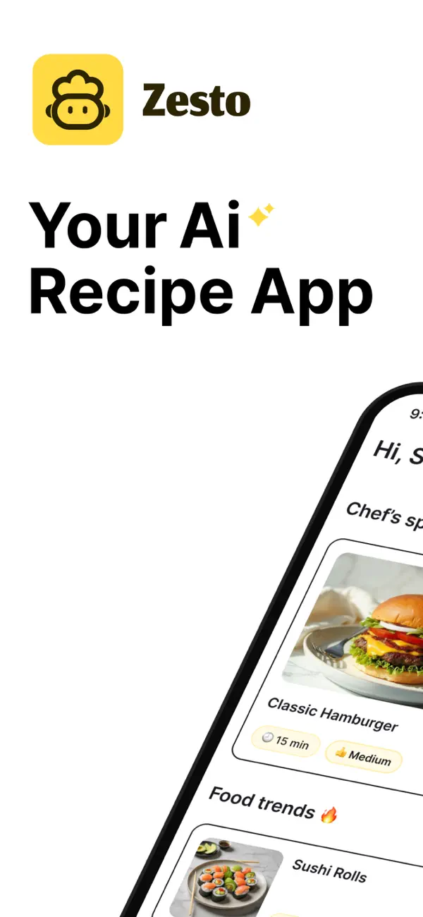 Screenshot #1 pour Cooking Assistant AI - Zesto