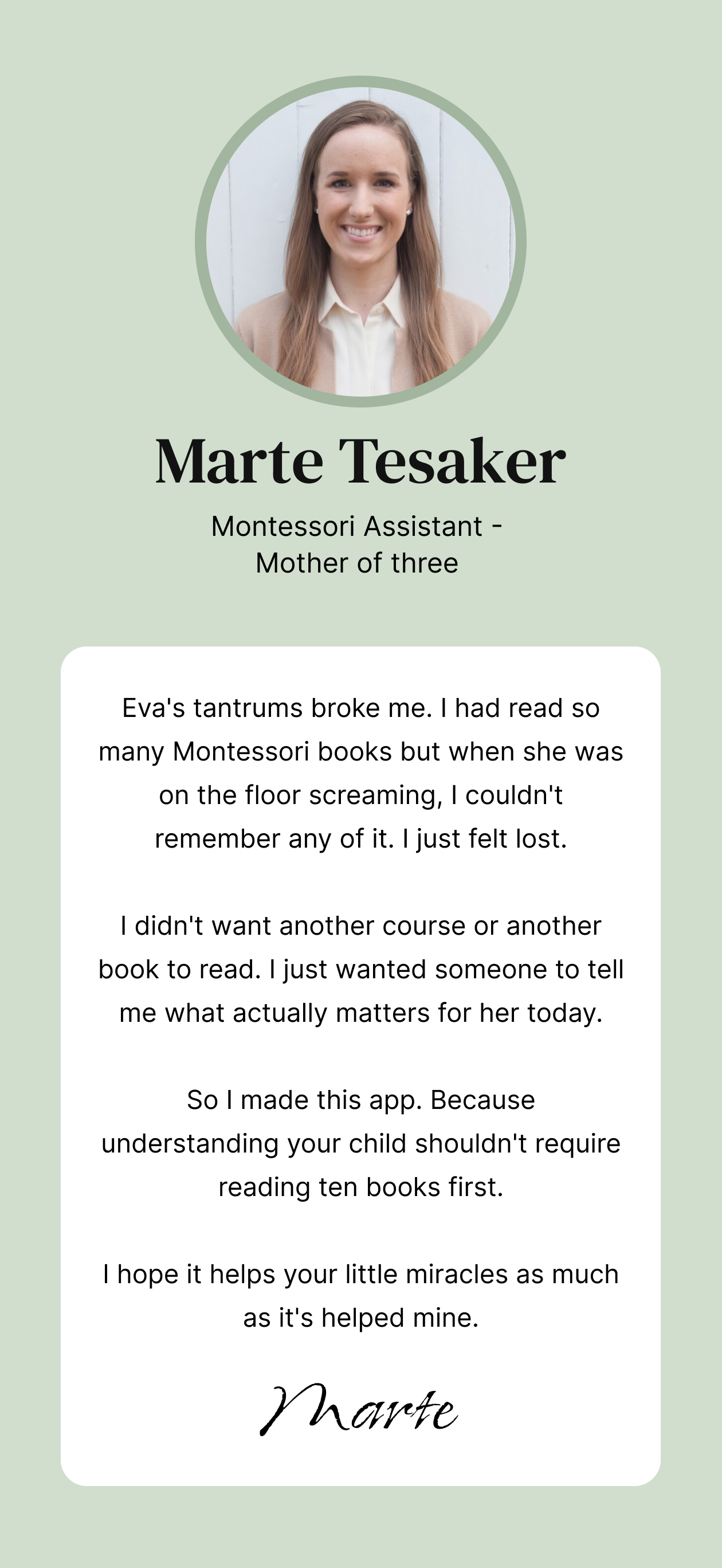 Montessori Habits