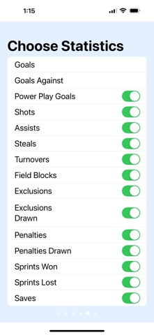 Water Polo Stats Tracker screenshot