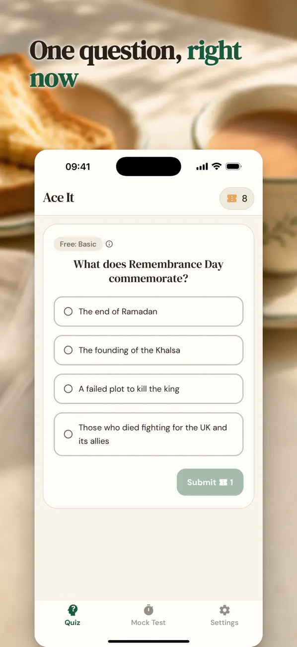 Screenshot #1 pour Ace It: Life in the UK Test