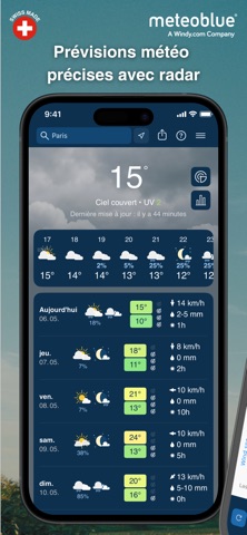 Météo & Radar Pluie meteoblue screenshot 1