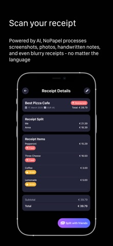 NoPapel - Receipts splitting screenshot