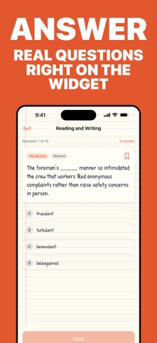 1600: SAT Prep Widgets Screenshot 2 of 5