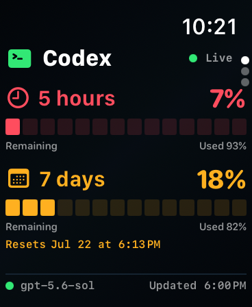 iCodex: Codex Usage Tracker screenshot 9