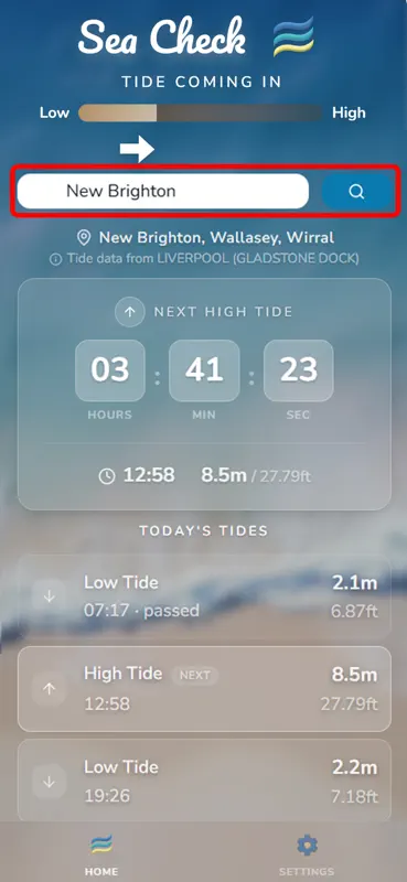 Sea Check - UK Tide Times screenshot 2 of 6