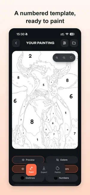 Pincela: Paint by Numbers screenshot 2