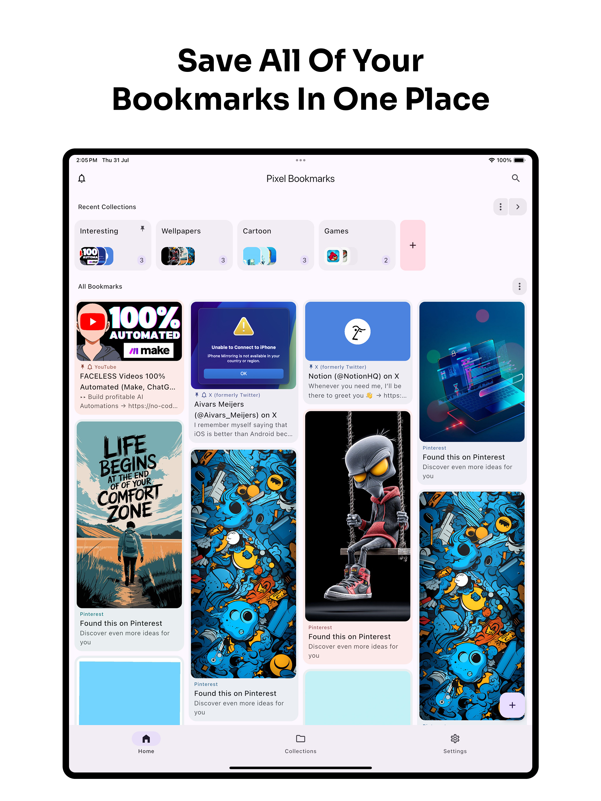 Pixel Bookmarks