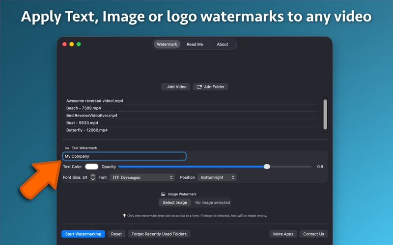 Video Watermark Creator screenshot 1