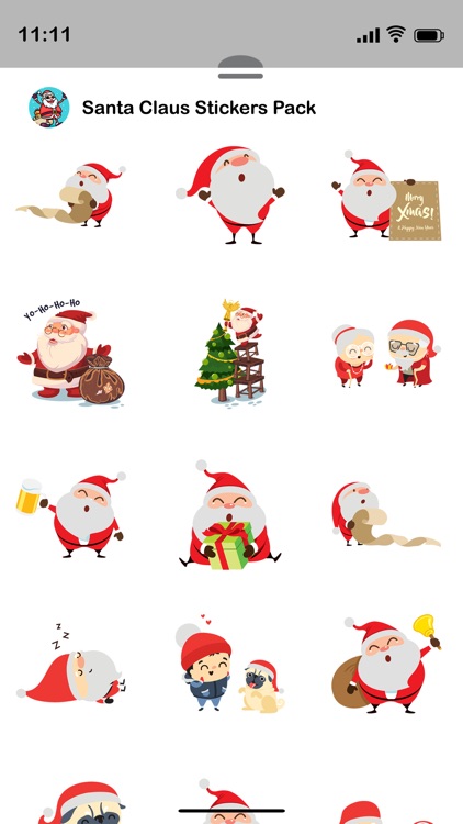 Santa Claus Stickers Pack!