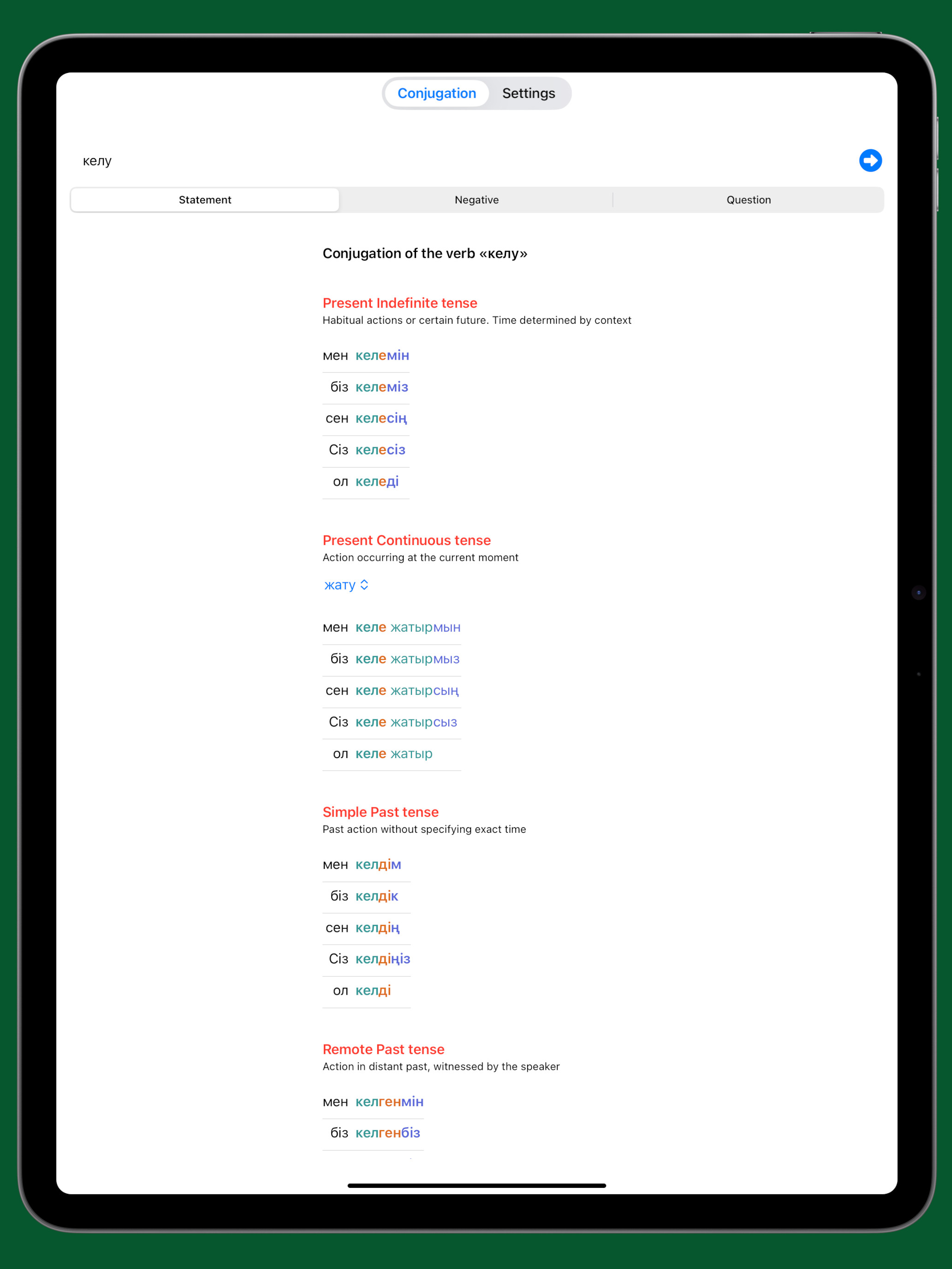 Kazakh Verb screenshot 5