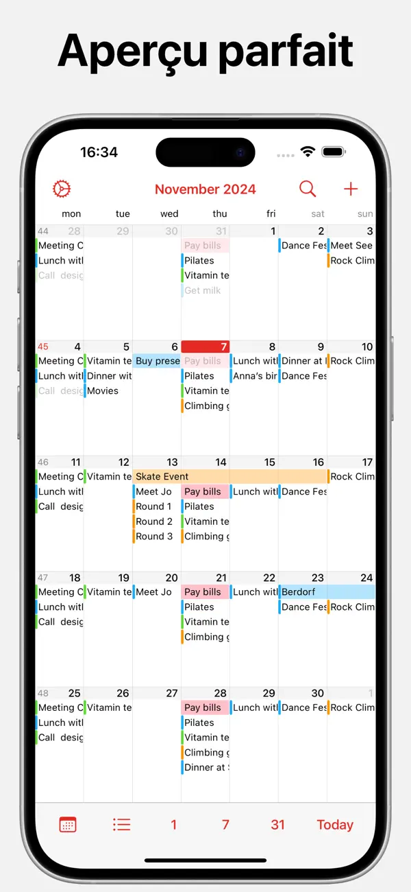 Screenshot #1 pour Supercal Calendrier