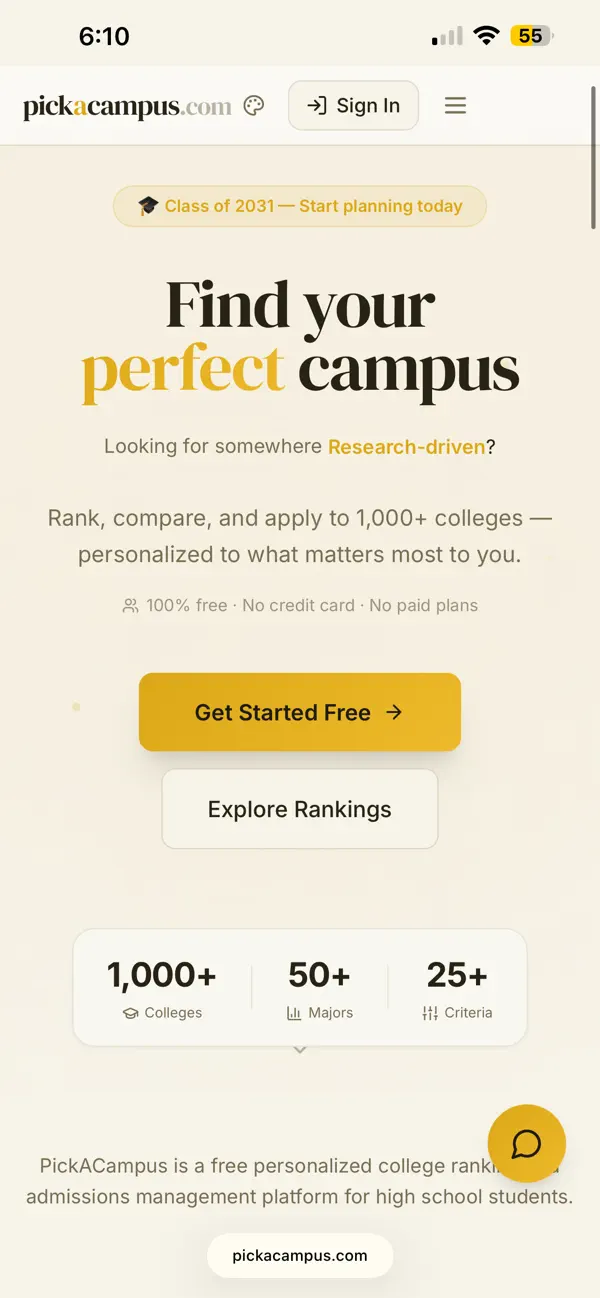 Screenshot #1 pour pickacampus