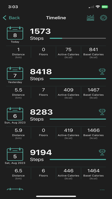 Steps - Walking & Running iPhone screenshot 6 - Health & Fitness app