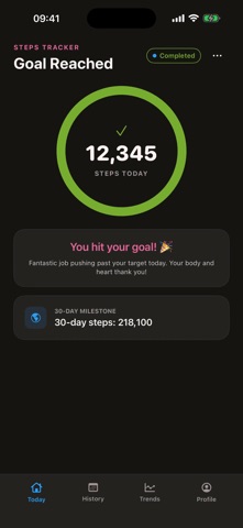 Steps: Pocket Pedometer Lite app screenshot