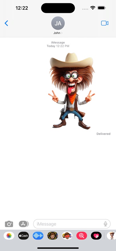 Crazy Cowboy Stickers