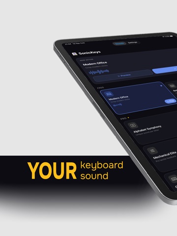 ASMR keyboard sounds SonicKeys iPad screenshot