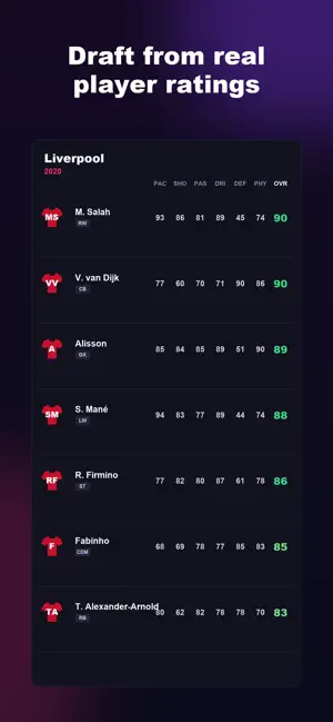 38-0-0: Football Squad Draft iPhone screenshot 2