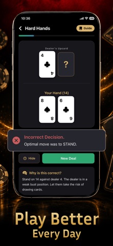 Blackjack Trainer & Strategy Screenshot 2 of 6