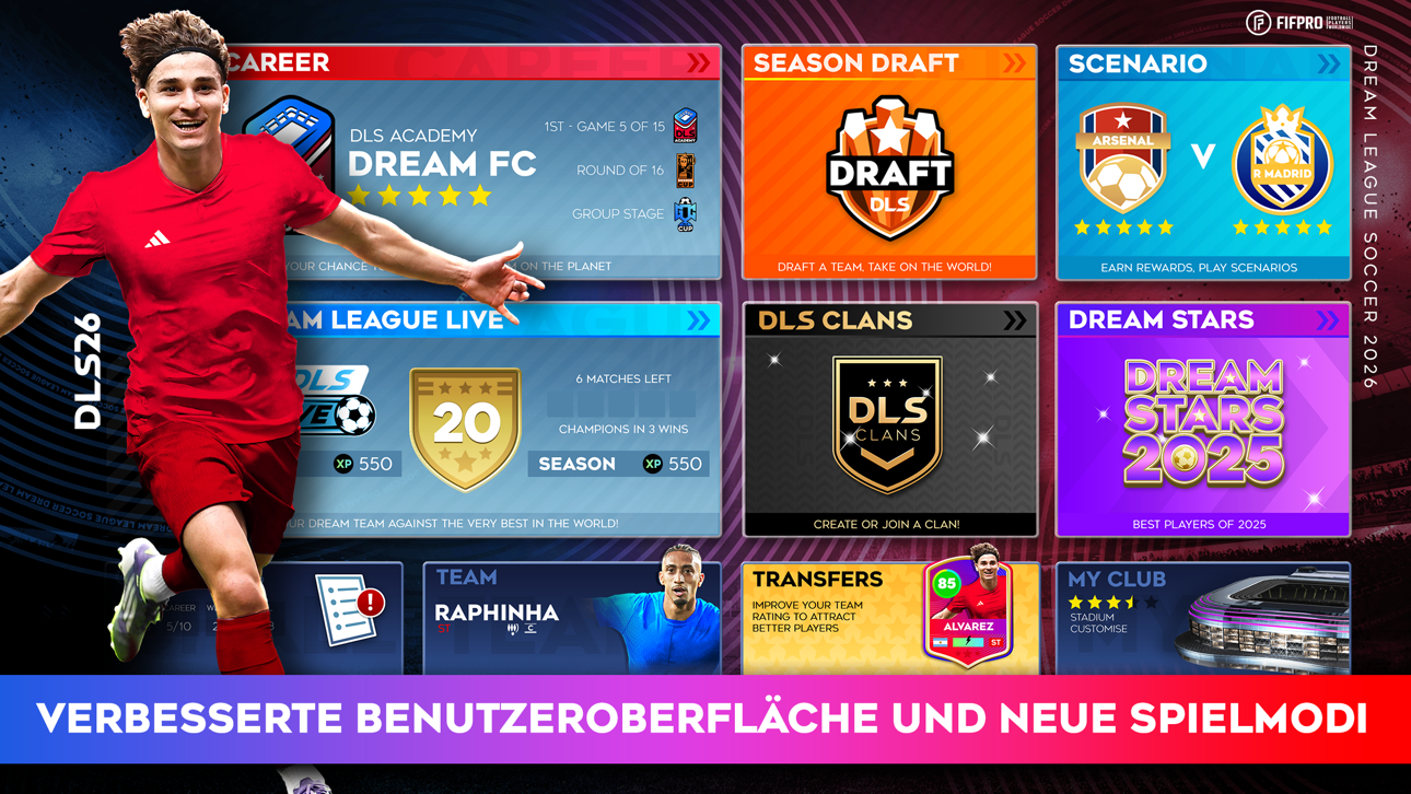 Dream League Soccer 2026 iOS Mod IPA screenshot 2 - iOS game interface