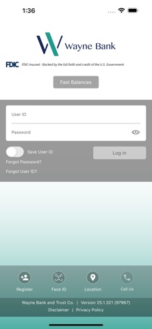 Wayne Bank and Trust E-Banking Screenshot 2 of 5